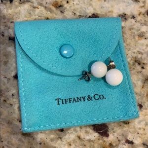 Tiffany and Co white ball earrings